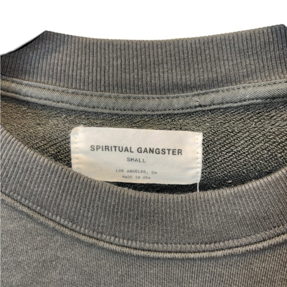 SPIRITUAL GANGSTER Skull Black Crew Neck Sweatshirt Women’s Size Small - Picture 6 of 10